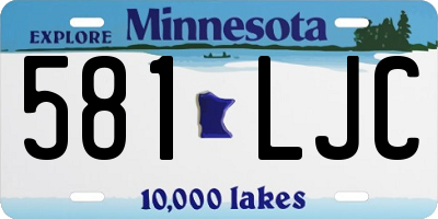 MN license plate 581LJC