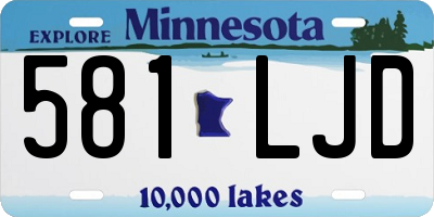 MN license plate 581LJD