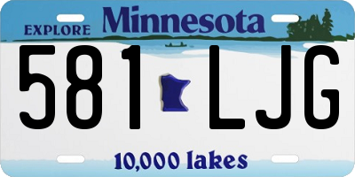 MN license plate 581LJG