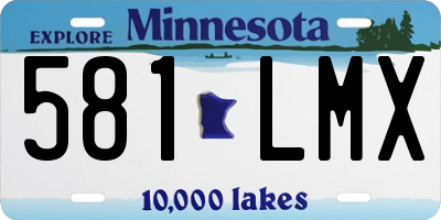 MN license plate 581LMX