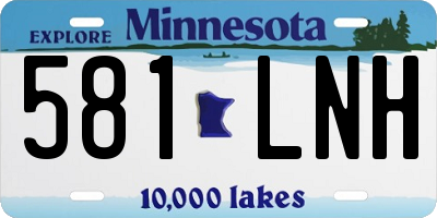 MN license plate 581LNH
