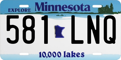 MN license plate 581LNQ
