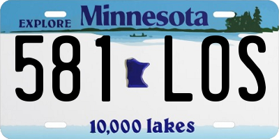 MN license plate 581LOS