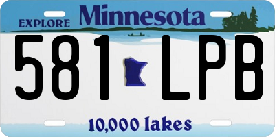 MN license plate 581LPB