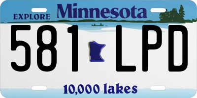 MN license plate 581LPD