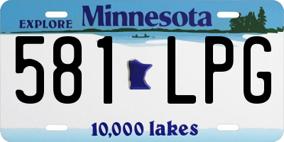 MN license plate 581LPG