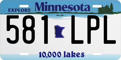 MN license plate 581LPL