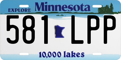 MN license plate 581LPP