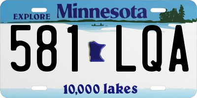 MN license plate 581LQA