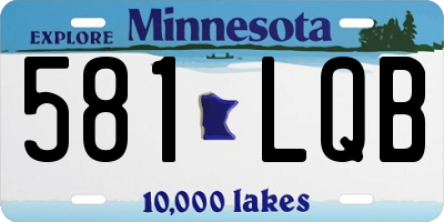 MN license plate 581LQB