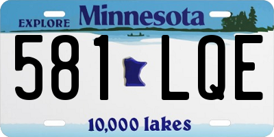 MN license plate 581LQE