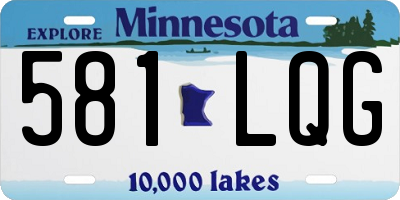 MN license plate 581LQG