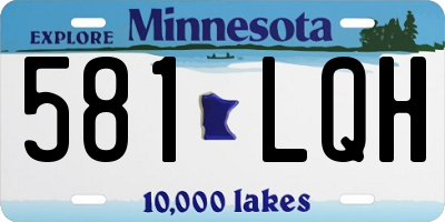 MN license plate 581LQH