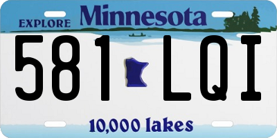 MN license plate 581LQI