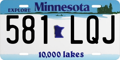 MN license plate 581LQJ