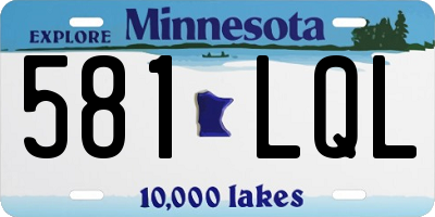 MN license plate 581LQL