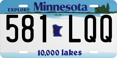 MN license plate 581LQQ