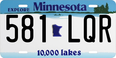 MN license plate 581LQR
