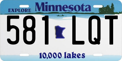 MN license plate 581LQT