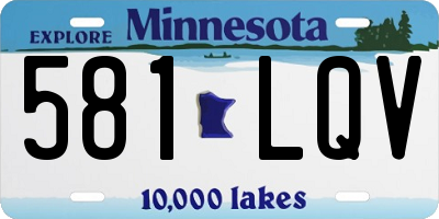 MN license plate 581LQV
