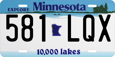 MN license plate 581LQX