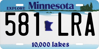 MN license plate 581LRA
