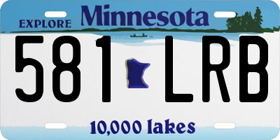 MN license plate 581LRB