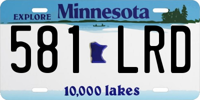 MN license plate 581LRD