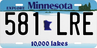 MN license plate 581LRE