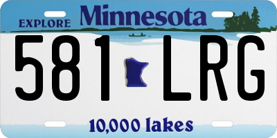 MN license plate 581LRG