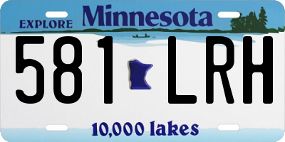 MN license plate 581LRH