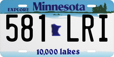MN license plate 581LRI