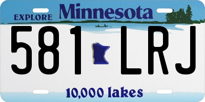 MN license plate 581LRJ