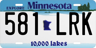 MN license plate 581LRK