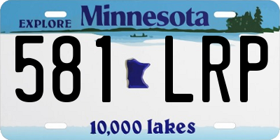 MN license plate 581LRP