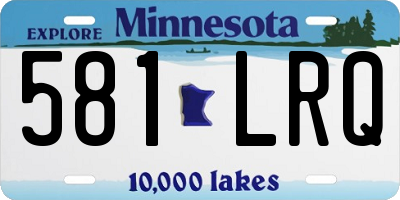MN license plate 581LRQ