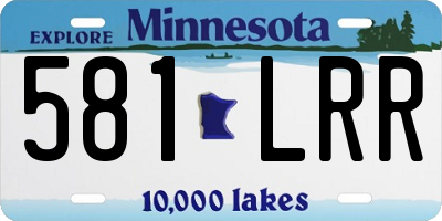 MN license plate 581LRR