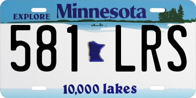MN license plate 581LRS