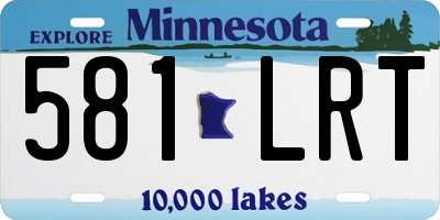 MN license plate 581LRT