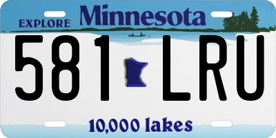 MN license plate 581LRU