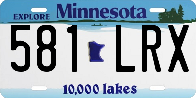 MN license plate 581LRX