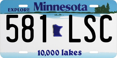 MN license plate 581LSC