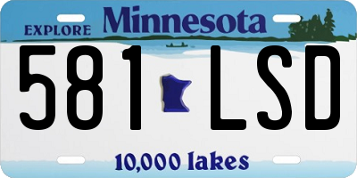MN license plate 581LSD