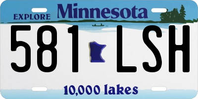 MN license plate 581LSH