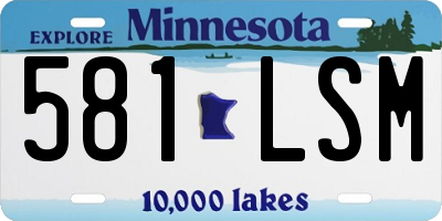 MN license plate 581LSM