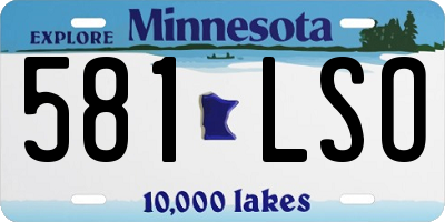 MN license plate 581LSO