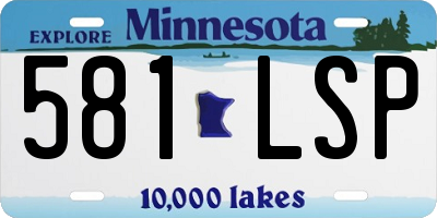 MN license plate 581LSP