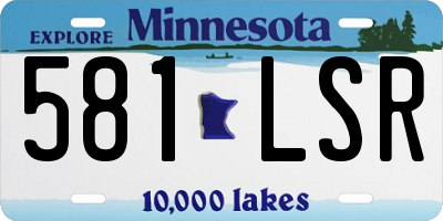 MN license plate 581LSR
