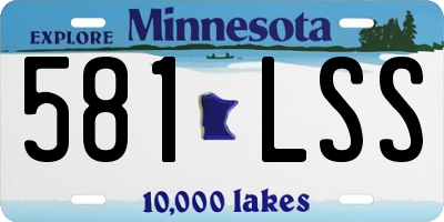MN license plate 581LSS