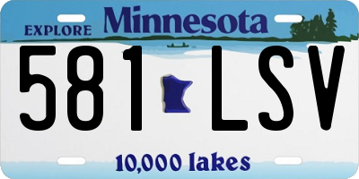 MN license plate 581LSV